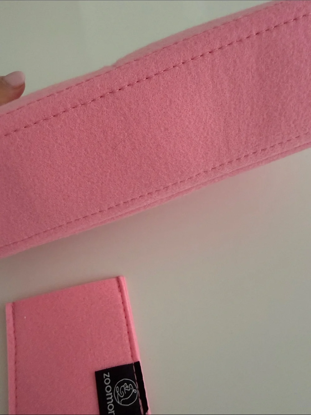 Zoomoni Pink Felt Purse Organizer Insert with Matching Pink Square Coin Holder